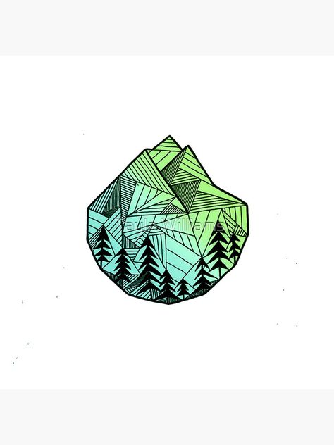 Impression métallique « Conception de logo de montagne géométrique vert Norvège », par StylishTayla | Redbubble Logo Montagne, Caffe Design, Mountain Logo Design, Logo Rabbit, Otter Tattoo, Logo Nature, Coaching Website, Mountain Logo, Geometric Mountain