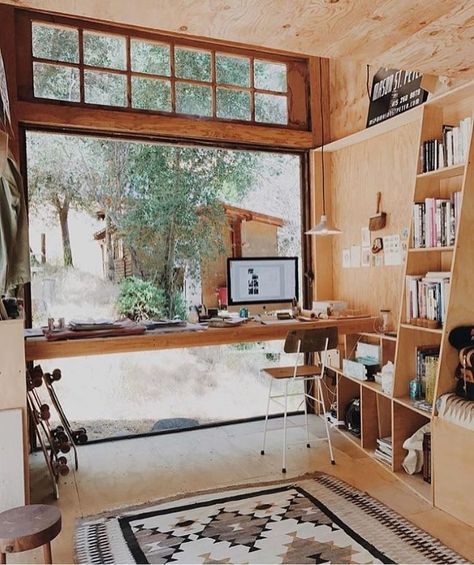 Contemporary Home Office Design, Home Office Design Ideas, Interior Simple, Office Design Ideas, Tiny House Interior Design, Contemporary Home Office, Casa Container, Modern Tiny House, Tiny House Interior