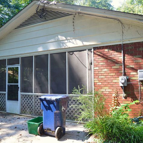 Turning Carport Into Bedroom, Carport Conversion To Bedroom, Breakfast Bar Wall, Crawl Space Door, Kitchen Island Breakfast Bar, Space Door, Flipping Homes, Island Breakfast Bar, Mountain House Ideas