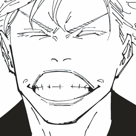 Gojo Satoru Icon, Gojo Manga, Anime Jujutsu Kaisen, Snake Art, Manga Anime One Piece, Gojo Satoru, Manga Illustration, Male Face, Anime Movies