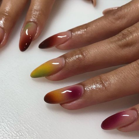 Fall Aura Nails, Red Aura Nails, Aura Nails, Nails Y2k, Airbrush Nails, Nails Gel, Style Punk, Minimalist Nails, Dream Nails