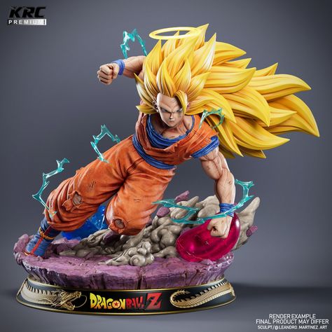 Goku Ssj3, Dragon Ball Z Goku, Anime Figurines, Dragon Ball Goku, Dragon Ball Artwork, Stl Files, Nico Robin, Dragon Ball Art, Super Saiyan