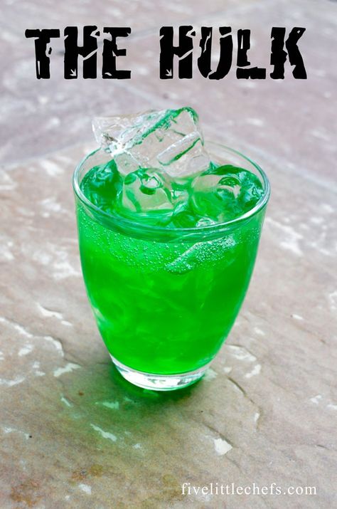 Serve Avengers party drinks at your next movie night. Celebrate the super heros; Captain America, The Hulk and Iron Man with special non-alcoholic recipes. Hulk And Iron Man, Birthday Alcohol, Alcoholic Recipes, Your Next Movie, Party Drinks Alcohol, Non Alcoholic Wine, Top Drinks, Drink Recipes Nonalcoholic, Avengers Party