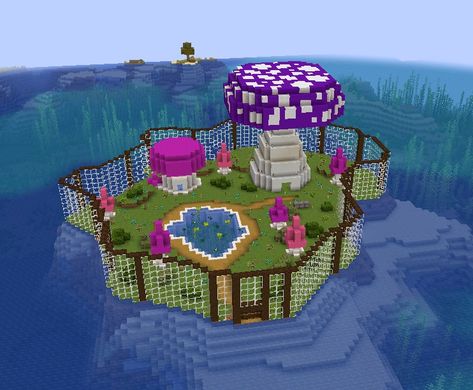 Minecraft Frog Enclosure, Minecraft Frog, Frog Enclosure, Minecraft Mushroom, Mushroom Frog, Minecraft Builds, Minecraft, Stuffed Mushrooms