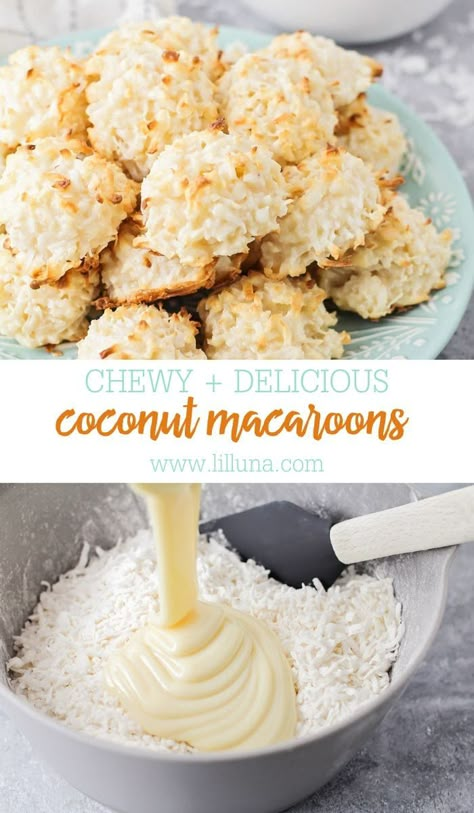 Coconut Macarons Recipes, Coconut Macaroon Cookie, Coconut Almond Macaroons, Simple Coconut Macaroons, Homemade Coconut Macaroons, Macaroon Coconut Recipe, Coconut Macaroons Cookies, Easy Coconut Macaroons Recipe, Chewy Coconut Macaroons