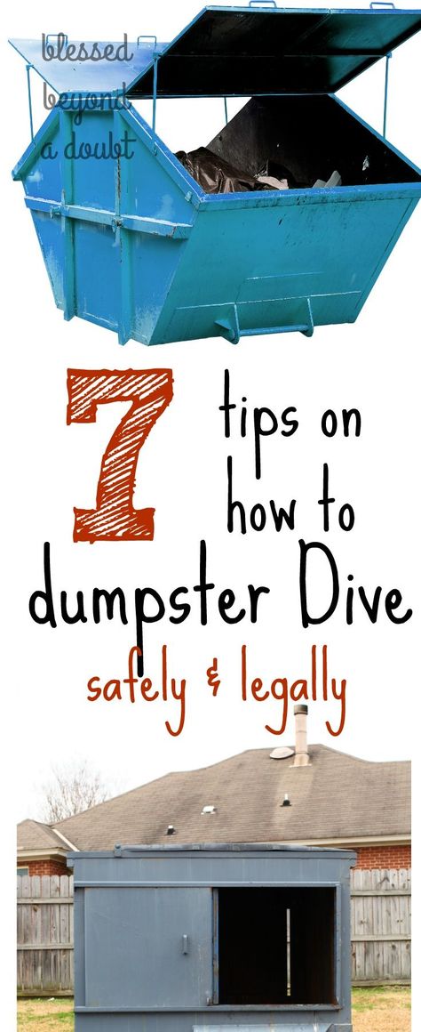 Learn how to successfully dumpster dive like a pro. Know all the safety and how to do dumpster dive legally. Dumpster Diving Tips, Dumpster Pool, Dumpster Diva, Dumpster Diver, Thrift Store Diy, Thrift Store Decor, Diving Board, Dumpster Diving, Dumpsters