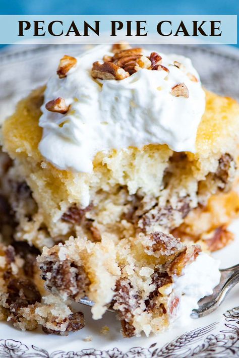 Pecan Pie Cake, Smores Dessert, Pecan Desserts, Pecan Cake, Homemade Cake, Pecan Recipes, Coffee Cakes, Dump Cake Recipes, Dump Cake