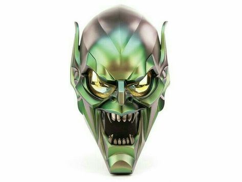 Willem Dafoe Green Goblin, Goblin Cosplay, Green Goblin Costume, Goblin Costume, Green Goblin Mask, Goblin Mask, Hero Mask, Marvel Concept Art, Admiral Ackbar