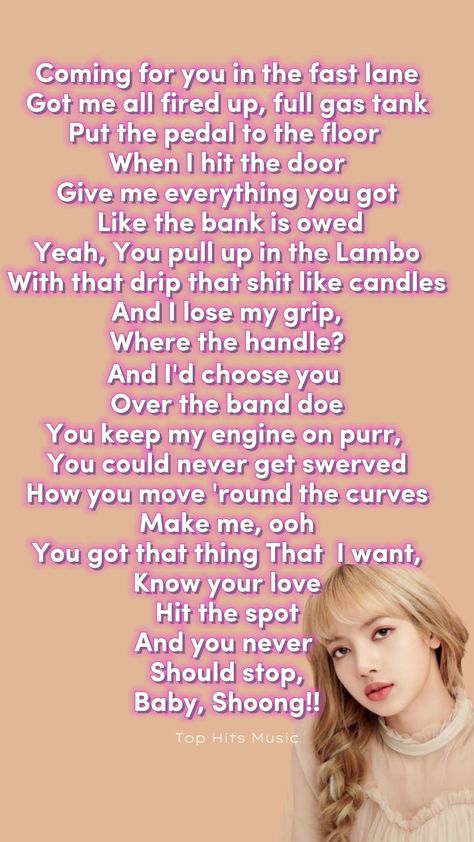 Lisa Rap Lyrics Shoong Lisa Lyrics, Rockstar Lyrics Lisa, Blackpink Rap Lyrics English, Rap Lyrics Blackpink, Lisa Rap Lyrics, Rap Blackpink, Kpop Karaoke, Black Pink Lyrics, Shoong Lisa