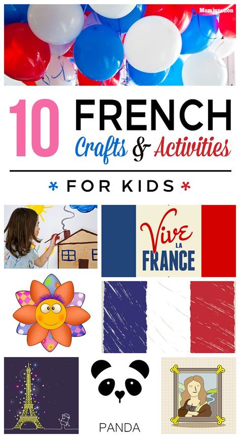 Is your preschooler struggling to develop an interest towards French language & culture? These French crafts for kids can help boost his skills. Read on French Activities For Preschoolers, French Club Ideas, France Activities, France For Kids, France Craft, Sunflower Craft, Around The World Theme, French Crafts, Crafts And Activities For Kids