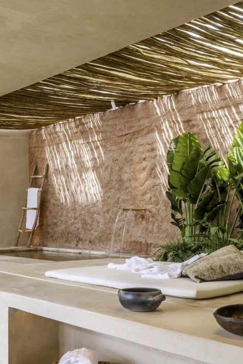 Jungle Spa, Mediterranean Hotel, Thailand Architecture, Balinese Interior, Square House Plans, Interior Design Portfolio Layout, Small Villa, Jungle House, Eco Architecture