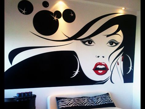 CAA1949 VINIL HOGAR SILUETA MUJER | Riccardo Zullian | Flickr Wall Painting Ideas Geometric, Painting Ideas Geometric, Mandala Wall Art Murals, Geometric Wall Painting, Geometric Accent Wall, 3d Art Wall, Wall Painting Designs, Geometric Wall Paint, Wall Painting Ideas