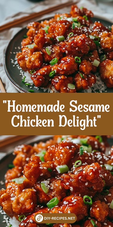 Whip up homemade sesame chicken with this simple recipe. Crispy chicken, sweet and tangy sauce, and a sprinkle of sesame seeds! Thai Sesame Chicken, Sesame Chicken And Rice, Sesame Seed Chicken Recipe, Easy Saucy Chicken Recipes, Grilled Sesame Chicken Recipe, Saute Chicken Recipes Simple, Sesame Chicken Recipe Healthy, Seseme Chicken, Seaseme Chicken