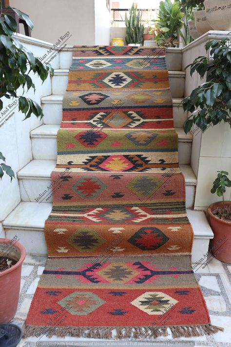 Shepherd Huts, Mexican Rug, Wool Jute Rug, Kilim Rug Living Room, Bohemian Living Room Decor, Dynamic Pattern, Jute Wool Rug, Bold Color Schemes, Ottoman Pouf