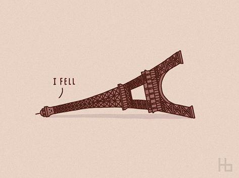 Punny Puns, Cute Puns, Bad Puns, Funny Illustration, The Eiffel Tower, Have A Laugh, Oui Oui, E Card, Funny Puns