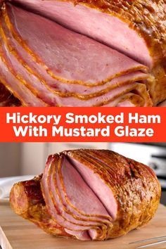 Hickory Smoked Ham Crock Pot, Best Christmas Ham, Ham Scalloped Potatoes, Smoked Ham Glaze, Holiday Meats, Mustard Ham Glaze, Hickory Ham, Pear Recipes Easy, Smoked Ham Recipe