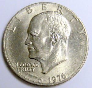 Amazon.com: 1776-1976 Eisenhower Bicentennial Commemorative Dollar : Collectibles & Fine Art Cannoli Pie, Butterfinger Recipes, Cheerleading Picture Poses, Bamboo Seeds, James Arness, Old Coins Value, Valuable Pennies, Penny Values, Wheat Pennies