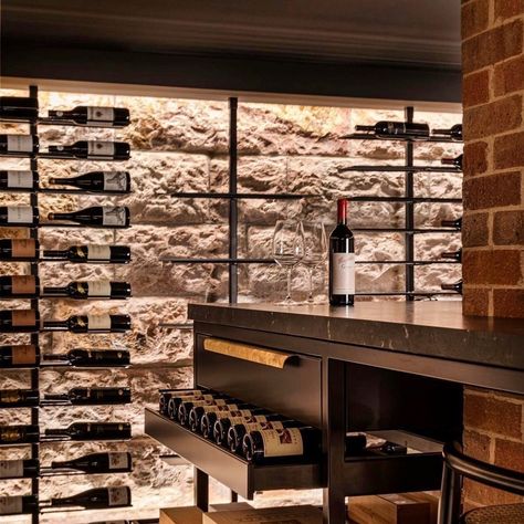 Lusso Interiors Sydney on Instagram: “✨Dreamy cellar ✨ #lussointeriorssydney #house #homedesign #winecellar #luxury #details ✨@snbstone” Luxury Wine Cellar, Basement Wine Cellar, Underground Wine Cellar, Black Quartzite, Unique Wine Cellar, Wine Shop Interior, Underground Cellar, Cellar Ideas, Wine Cellar Basement