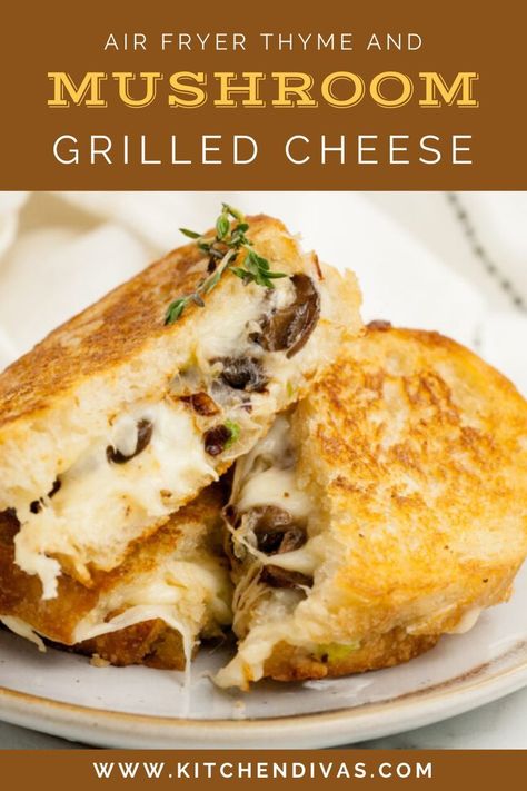 Sourdough Sandwich Ideas, Mushroom Grilled Cheese, Mushroom Grilled, Grilled Sandwich Recipe, Cheese Mushrooms, Mushroom Sandwich, Perfect Grilled Cheese, Grilled Cheese Recipe, Sourdough Bread Sandwiches