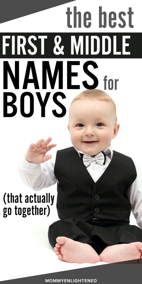 Boy Names With Middle Name, Boy Names First And Middle, Black Baby Boy Names, Middle Names For Boys, Traditional Boy Names, Baby Boy Middle Names, Baby Middle Names, Classic Boy Names, Cute Middle Names