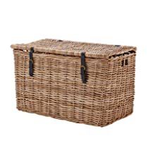 Check this out! Summer House Interiors, Bungalow Ideas, Rattan Storage, Log Baskets, Hamper Storage, Storage Trunk, Hamper Basket, Wicker Baskets Storage, Neutral Design