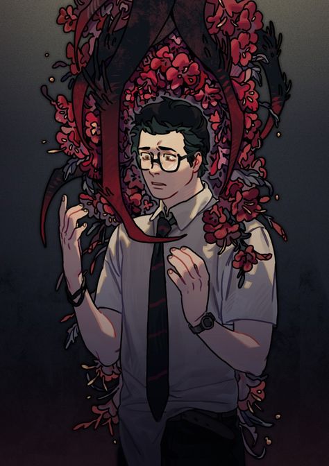 Jake Park X Dwight Fairfield, Dwight Fairfield Fanart, Dwight Fairfield, Dbd Fanart, Girl Zone, Jake Park, Dead By Daylight, Horror Movie Characters, Silent Hill