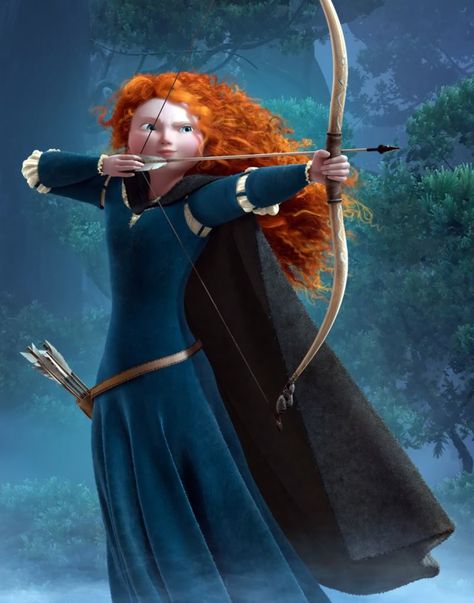 Merida from Disney's Brave Prenses Merida, Rebelle Disney, Merida Costume, Brave Wallpaper, Tattoo Cartoon, Brave Movie, Brave 2012, Merida Disney, Brave Merida