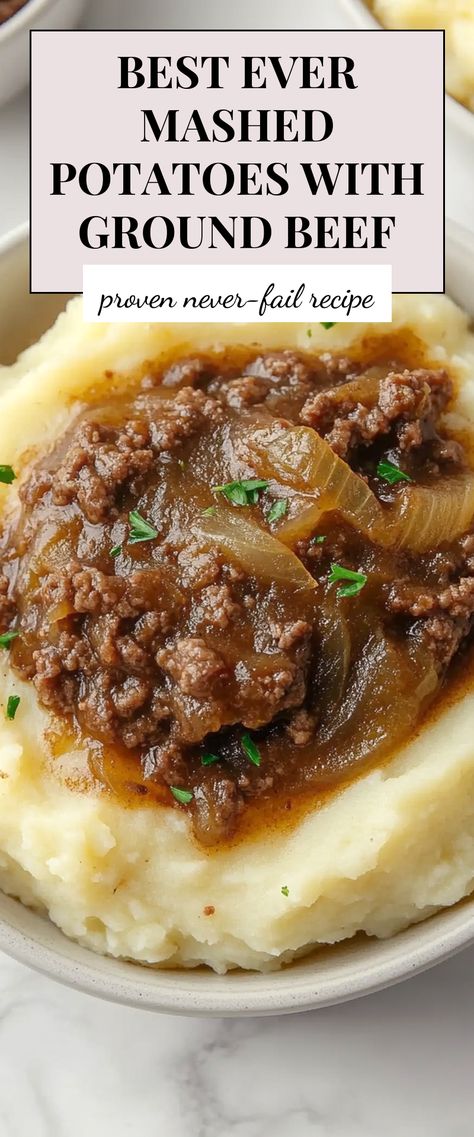 Image for Mashed Potatoes With Ground Beef Foods To Eat With Mashed Potatoes, Ground Beef Mashed Potatoes Recipes, Hamburger Meat And Mashed Potato Recipes, Supper Ideas With Mashed Potatoes, Mashed Potatoes And Hamburger Recipe, Ground Turkey And Mashed Potatoes, Mashed Potatoes With Mushrooms, Meat With Mashed Potatoes, Mashed Potato Dinner Ideas