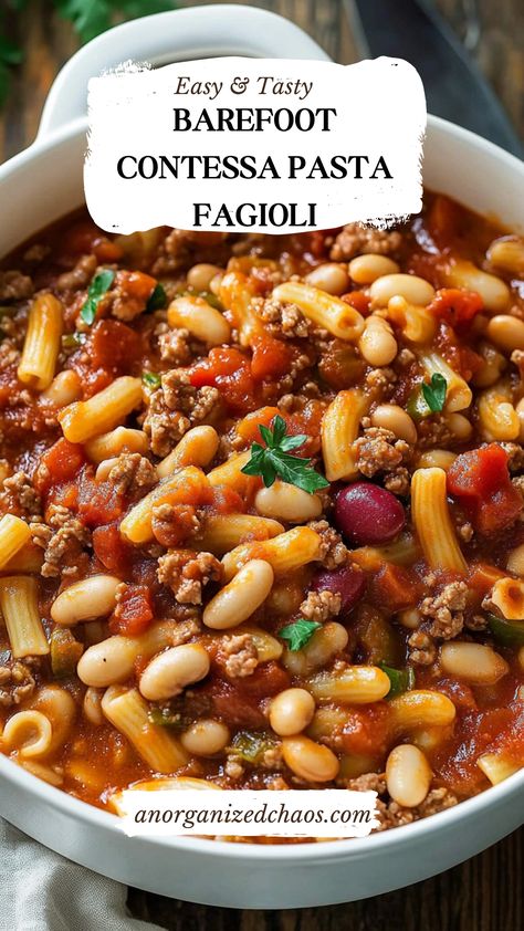 "Cozy up with the ultimate **Barefoot Contessa Pasta Fagioli Recipe**! This hearty, comforting Italian soup is packed with tender pasta, creamy beans, and rich, savory flavors. Perfect for chilly nights or an easy weeknight dinner, this classic dish is a must-try for anyone craving authentic Italian comfort food. Save this pin for your next satisfying meal idea!" Pasquale Sciarappa Pasta Fagioli, Healthy Pasta E Fagioli Soup, Ina Garden Pasta Fagioli, Pasta And Fagioli Italian, Pasta Fagioli Soup Ina Garten, The Best Pasta Fagioli Recipe, Italian Fagioli Soup, Pasta Fagioli Healthy, Recipe For Pasta Fagioli Soup