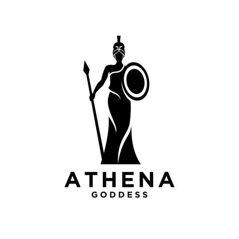 Athena Logo, Ancient Logo, Athena Tattoo, Logo Site, Warrior Logo, Logo Illustration Design, Greek Mythology Gods, Athena Goddess, Logotype Design