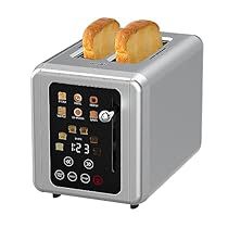 Touchscreen Toaster, Bread Types, Bread Toaster, Stainless Steel Toaster, Touch Screen Interface, Types Of Bread, Digital Timer, Cleaning Storage, Kitchen Countertop