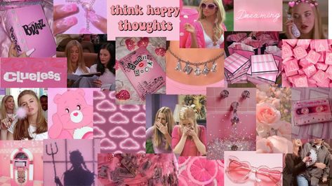 Pink Aesthetic Friends, Wallpaper Laptop Christmas, Clueless Wallpaper, Macbook Background, Y2k Collage, Destop Wallpaper, Clueless Aesthetic, Aesthetic Macbook, Pink Wallpaper Laptop