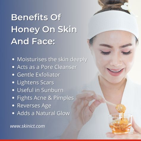 Honey can help control the appearance of wrinkles and fine lines on the face. Honey has many skin enriching properties that bring the skin to its healthy best. #honey #naturalingredient #healthyskin #healthyskincare #healthyskintips #healthyskinhealthyyou #healthyskinmonth #healthyskinadvice Honey On Face Benefits, Honey Benefits For Skin, Honey On Face, Affordable Skin Care Routine, Diy Scrubs, Honey Beauty, Honey Skin, Lighten Scars, Skincare 101