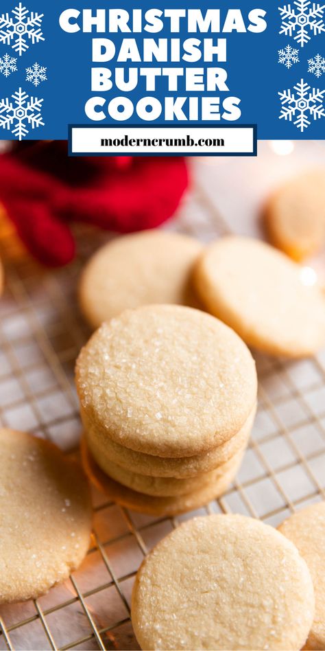 Butter Cookies With Powdered Sugar, Danish Shortbread Cookies, Christmas Recipes Cookies, Sugar Butter Cookies, Christmas Butter Cookies Recipes Easy, Small Batch Butter Cookies, Easy Christmas Butter Cookies, Christmas Gooey Butter Cookies Recipe, Christmas Cookie Tin Recipes