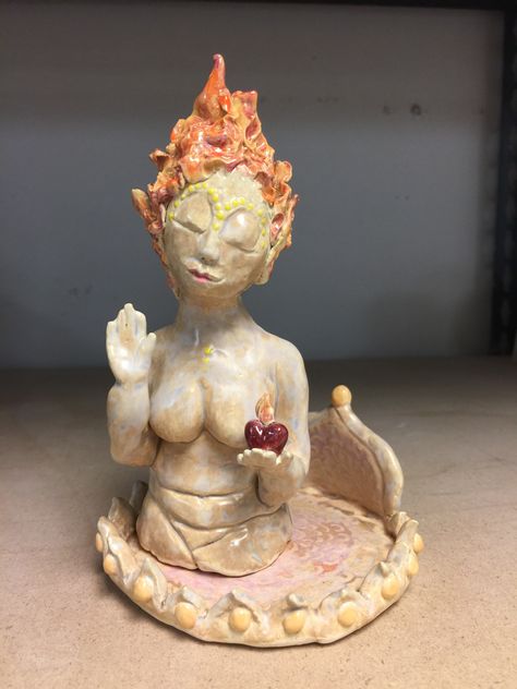 My kiln goddess for Kim Kiln Gods Ceramics, Kiln God, Kiln, Ceramics Projects, Statue, Sculpture, Ceramics, Art