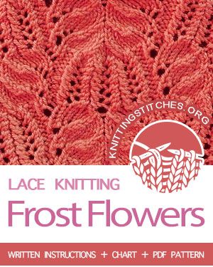 Free Aran Knitting Patterns, Flowers Knitting, Knit Stitch Patterns Free, Flowers Stitch, Knit Throw Blanket Pattern, Frost Flowers, Frost Flower, Knitted Stitches, Intermediate Knitting Patterns