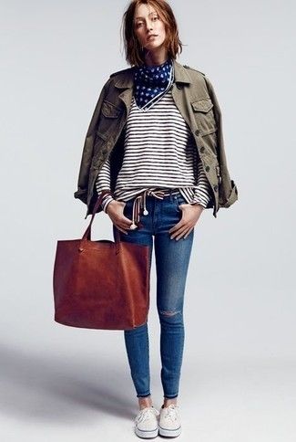 Looks Street Style, Brown Bag, Striped Long Sleeve Shirt, Looks Chic, 가을 패션, Fall Winter Style, Stitch Fix Style, Mode Inspiration, Fall Winter Fashion