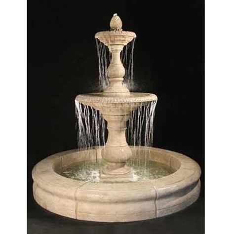 Minimalist Fountain, Large Outdoor Fountains, Outdoor Water Feature, Fountains Backyard, Fountain Design, Pond Landscaping, Stone Fountains, Fountain Feature, Water Fountains Outdoor