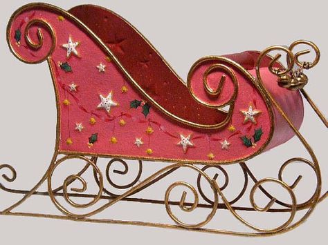 Bells and Cookies Sleigh by HandpaintedTreasures on Etsy, $32.95 Jim Shore Christmas, Crown Decor, Patience Brewster, Katherine's Collection, Christmas Tabletop, Christmas Sleigh, Jim Shore, Old World Christmas, Religious Christmas