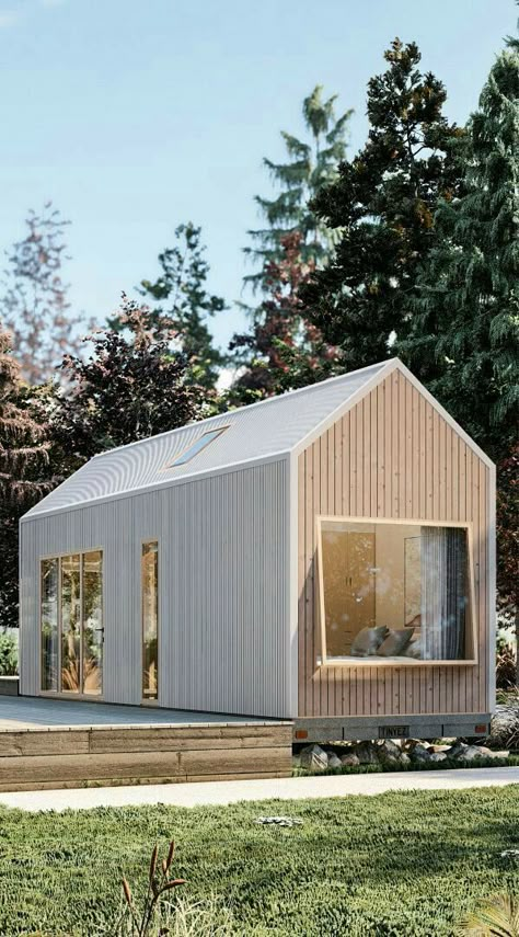 Tiny Home Ideas, Segi Lima, Tiny House Exterior, Tiny House Inspiration, Casa Container, Modern Tiny House, Shed Homes, Starter Home, Tiny House Cabin