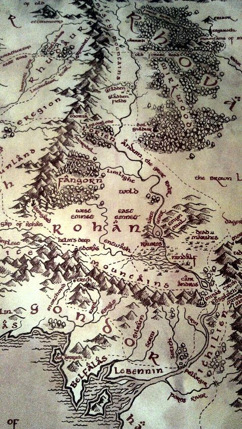 Rohan Middle Earth, Lord Of The Rings Map Tattoo, Rohan Lord Of The Rings, Tolkien Map, Lord Of Rings, Map Tattoo, Lord Of The Rings Tattoo, Middle Earth Map, Middle Earth Art