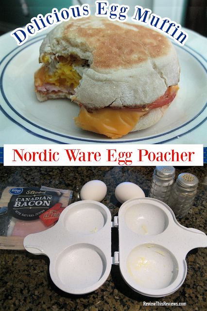 Poach Eggs In Microwave, How To Poach An Egg In The Microwave, Poached Eggs Microwave, Thomas English Muffins, Make Ahead Egg Mcmuffin, Microwave Egg Poacher, Sausage Mcmuffin With Egg, How To Make A Poached Egg, Egg Muffins Recipe