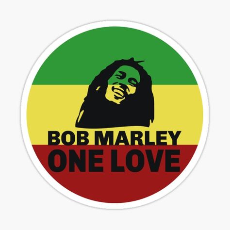 Bob Marley One Love, Thread Craft, Reggae Bob Marley, Bob Marley Quotes, Sticky Paper, Glossy Print, Design Sticker, One Love, Love Stickers