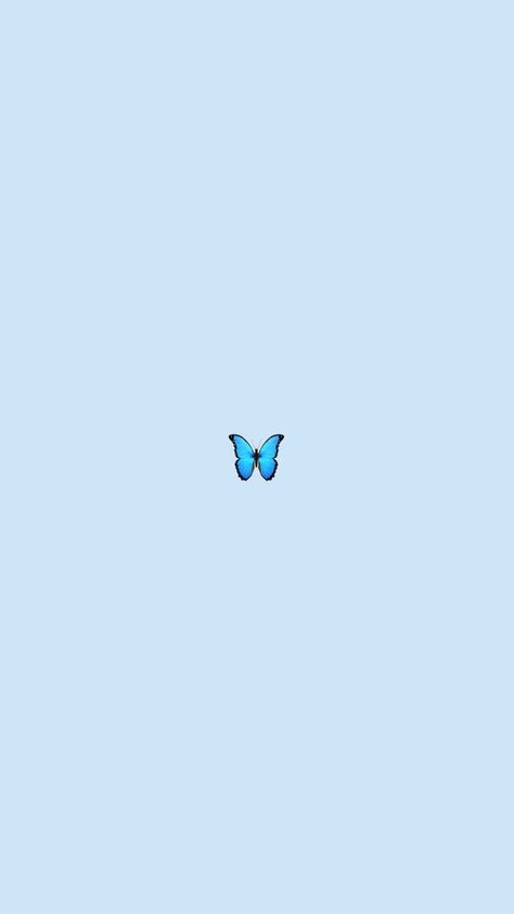 Iphone Wallpaper Blue, Blue Sky Wallpaper, Blue Butterfly Wallpaper, Minimal Wallpaper, Girly Images, Beige Aesthetic, Butterfly Wallpaper, Instagram Highlight Icons, Blue Butterfly