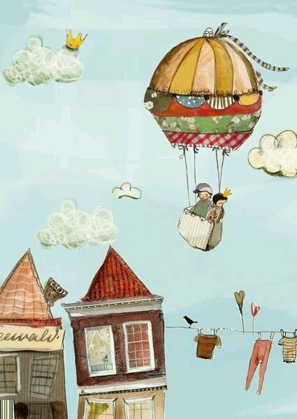 Ballon Illustration, Balloon Hot Air Balloon, Air Balloon Nursery, Hot Air Balloons Art, Balloon Nursery, Hot Air Balloon Nursery, Whimsical Art Paintings, Balloon Illustration, Nursery Poster