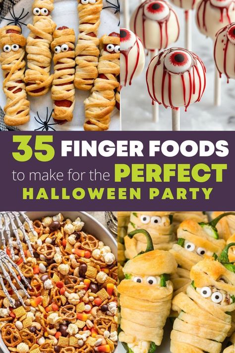 Need easy, affordable treats for your Halloween gathering? Explore these 35 spooky and fun finger foods and desserts that are sure to impress without breaking the bank. Fun Finger Foods, Pumpkin Hummus Recipe, Fall Appetizers Easy, Cheap Desserts, Easy Halloween Party Food, Halloween Finger Foods, Halloween Party Food, Healthy Halloween Treats, Slow Cooker Freezer Meals