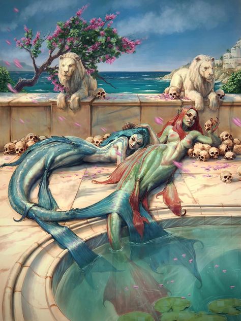 Mermaid Artwork, Siren Mermaid, Mermaid Drawings, Mermaids And Mermen, Mermaid Life, Beautiful Mermaids, Mythical Creatures Art, Mythological Creatures, Dessin Adorable