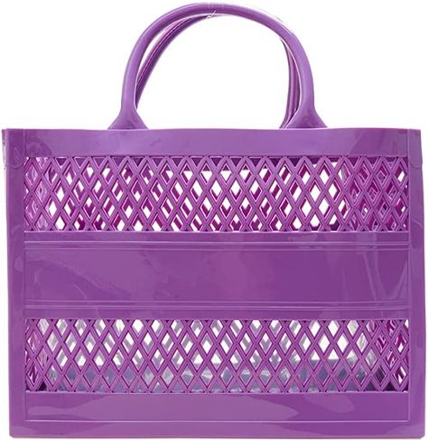 Amazon.com: Beach Bag, Jelly Beach Bag Plastic Basket Purse, Flower Tote Bag Aesthetic, Gift Bag for Kids,Girls, Women : Home & Kitchen Basket Purse, Flower Tote Bag, Bathroom Basket Storage, Plastic Basket, Tote Bag Aesthetic, Jelly Bag, Tote Storage, Bags Aesthetic, Purple Bags