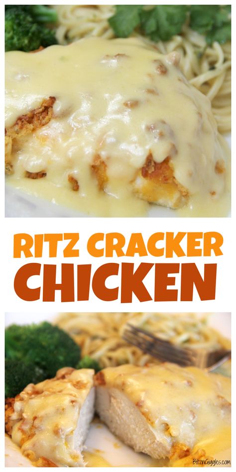 Baked Ritz Crackers, Ritz Cracker Chicken Casserole, Ritz Chicken, Ritz Cracker Recipes, Ritz Cracker Chicken, Cracker Chicken, Ritz Cracker, Dinner Favorites, Cheddar Chicken