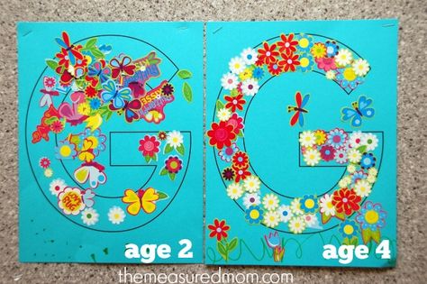 G Crafts For Toddlers, Letter G Crafts For Toddlers, Preschoolers Crafts, G Craft, Letter G Crafts, Letter G Activities, March Lessons, Garden Crafts For Kids, Measured Mom